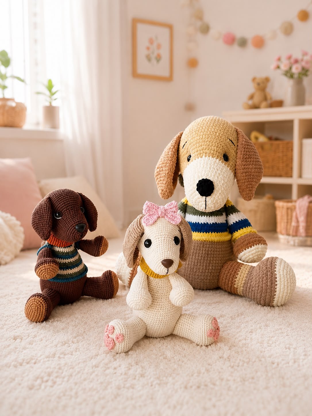 Pets em amigurumi do curso