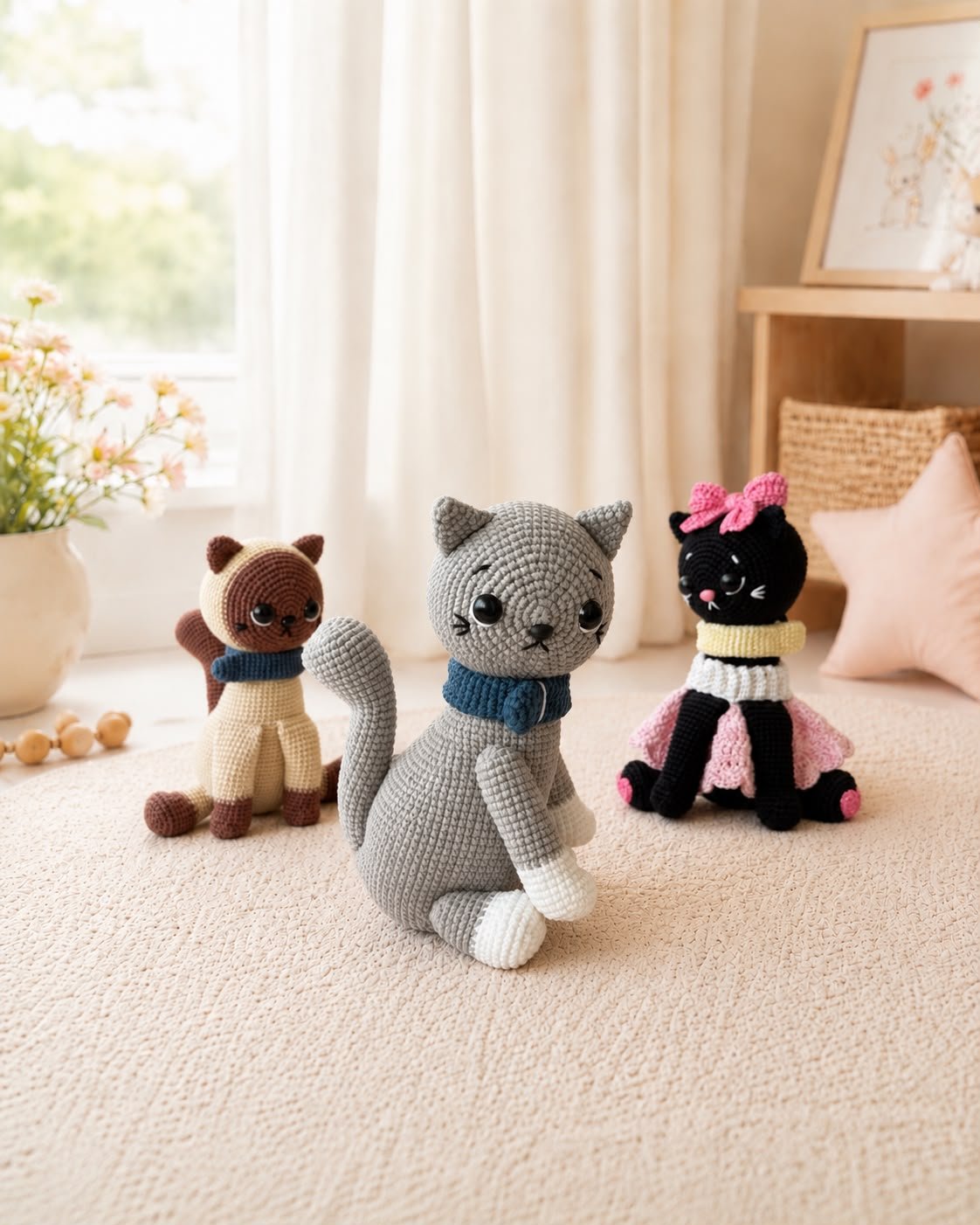 Gato PomPom em amigurumi