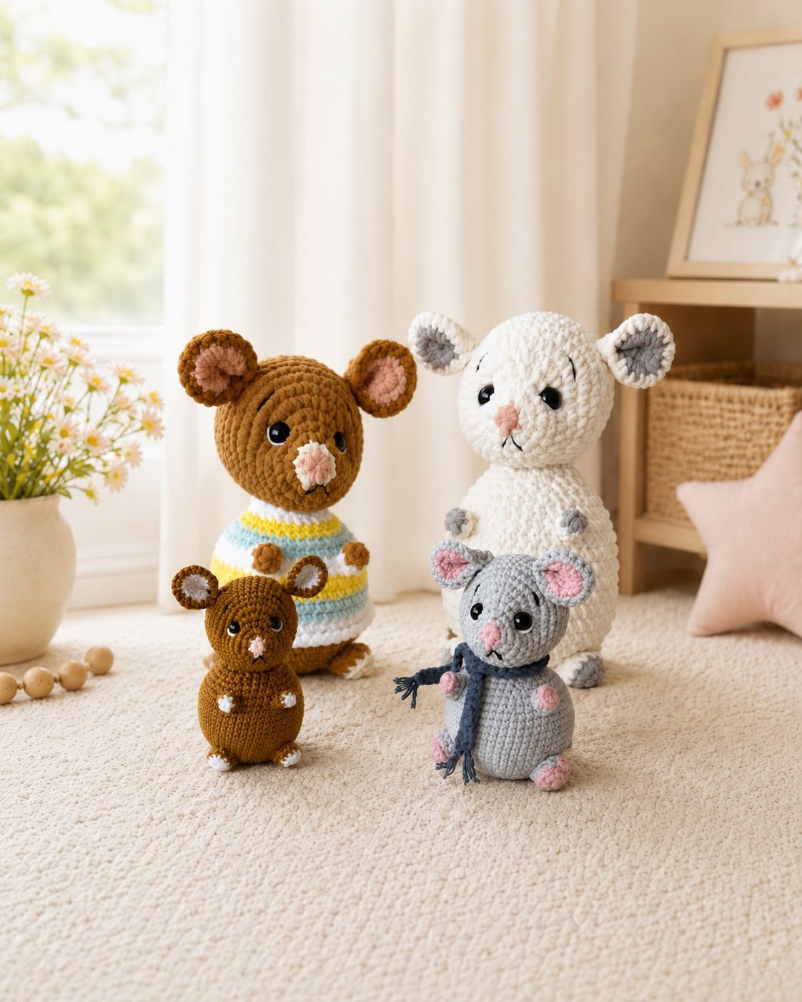 Hamister Bolinha em amigurumi